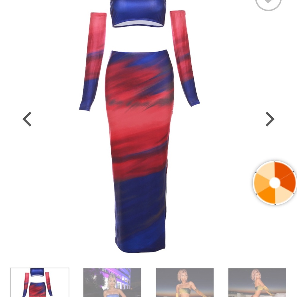 Red and Blue Two-Piece Set